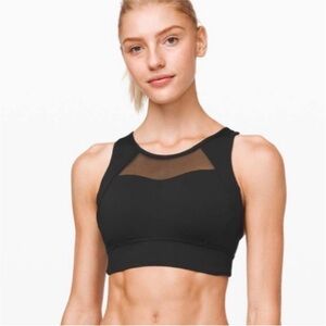 lululemon athletica Black Sports Bra with Mesh Detail